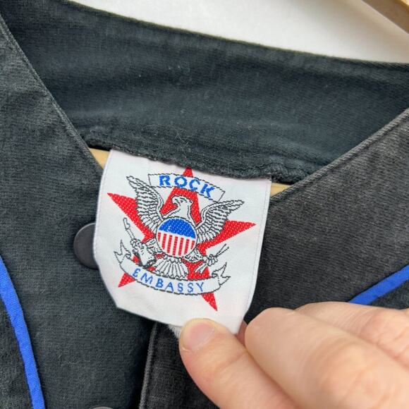 Rare Vintage 90s Snoop Dog Doggy Dogg Black Button Jersey Style T-Shirt Mens XL - Picture 7 of 7